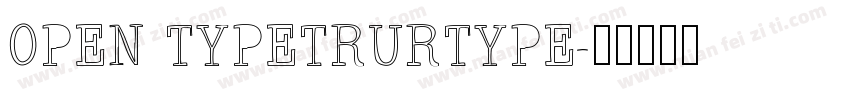 OPEN TYPETRURTYPE字体转换